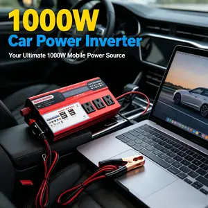 Lightweight DC to AC Voltage Transformer, Slim Space-Saving Body with Multiple Charging Interfaces, Stable Output Backup Power Gear for Pickup Trucks, Road Trips and Home Blackouts