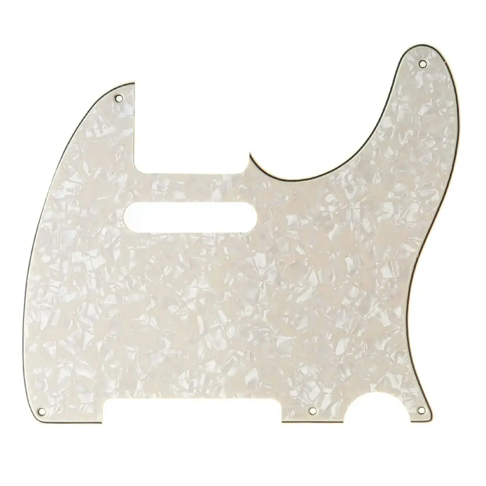 5-Hole 52'Telecaster Pickguard - 4-Ply Aged Pearl