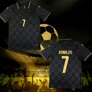 25-26 Home Black & Gold Short-Sleeve Fan Edition Ronaldo#7 Jersey