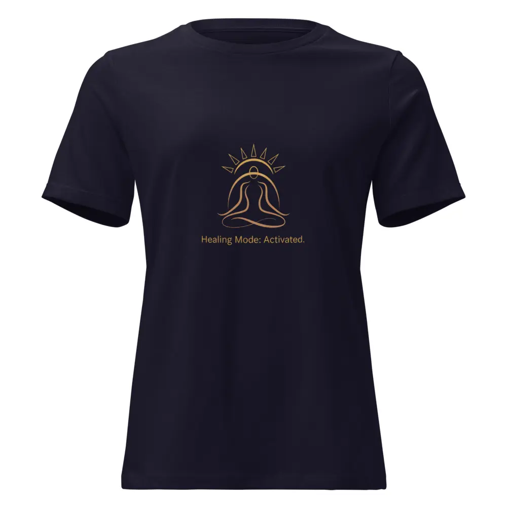 Women's Relaxed Short-Sleeve Athletic T-Shirt - Smooth Fabric, Healing Mode Activated Design