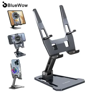 BlueWow Aluminum Phone & iPad Stand Stable, Durable, Compatible with Cooling Fans, Perfect for Gaming & Streaming Cellphone Smartphone Mount
