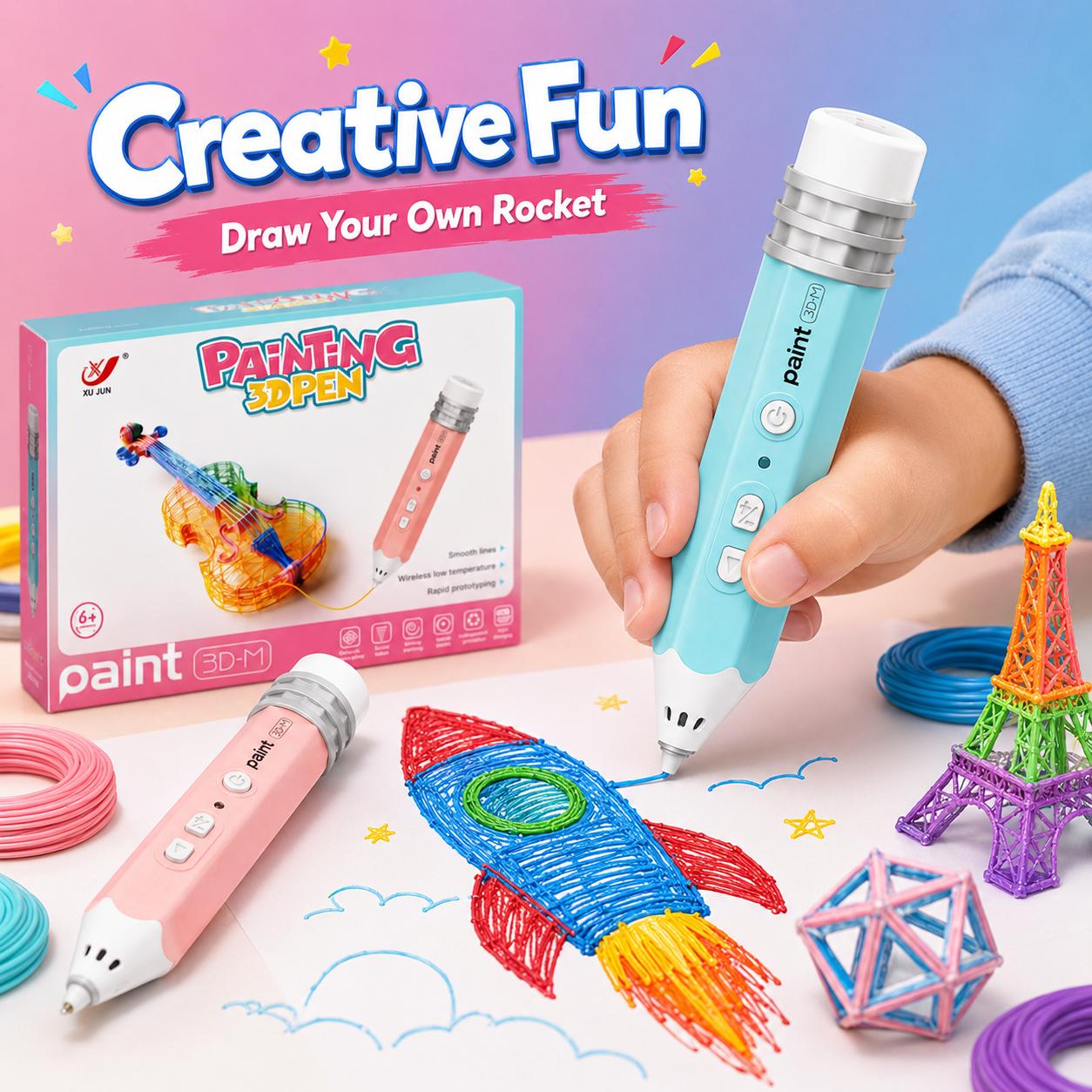Bubbleverse 3D Pen Set for Kids, Low Heat Child-Safe 3D Pen with USB, 10 Rolls 50cm PCL Filament Refills, PLA Filament Bundle, Includes Stencil Book & Guide, STEM Arts Crafts Birthday Present for Ages 6+ Bubbleverse 3D Pen Set for Kids, Low Heat Child-Safe 3D Pen with USB, 10 Rolls 50cm PCL Filament Refills, PLA Filament Bundle, Includes Stencil Book & Guide, STEM Arts Crafts Birthday Present for Ages 6+