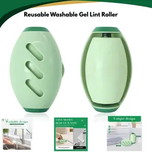 Reusable Washable Gel Lint Roller – Extra Sticky Pet Hair Remover for Clothes, Furniture & Car Seats, Portable Travel Size Fabric Safe Lint Cleaner