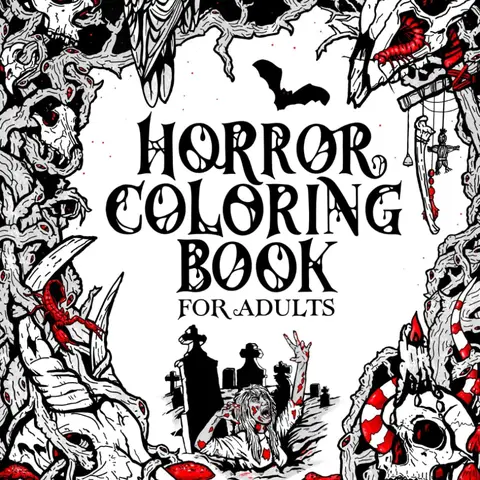 Horror Themed Coloring Book for Adults - Deena Stone English Activity Book, Creepy Creatures, Monsters, Ghosts, 84 Pages, 7.4oz, 8.5x0.19x11 Inches, Lightweight Paperback for Horror Enthusiasts (Independently Published, Jul 17, 2023)