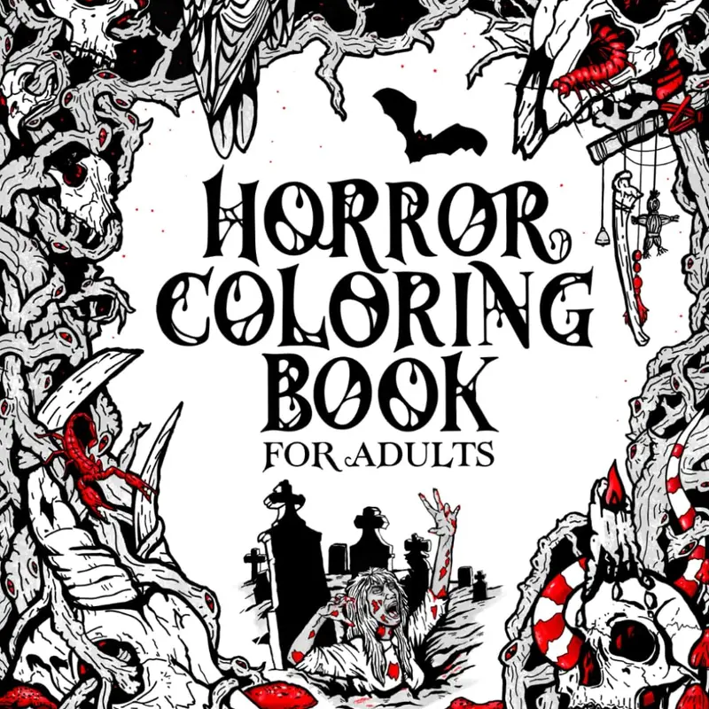 Horror Themed Coloring Book for Adults - Deena Stone English Activity Book, Creepy Creatures, Monsters, Ghosts, 84 Pages, 7.4oz, 8.5x0.19x11 Inches, Lightweight Paperback for Horror Enthusiasts (Independently Published, Jul 17, 2023)