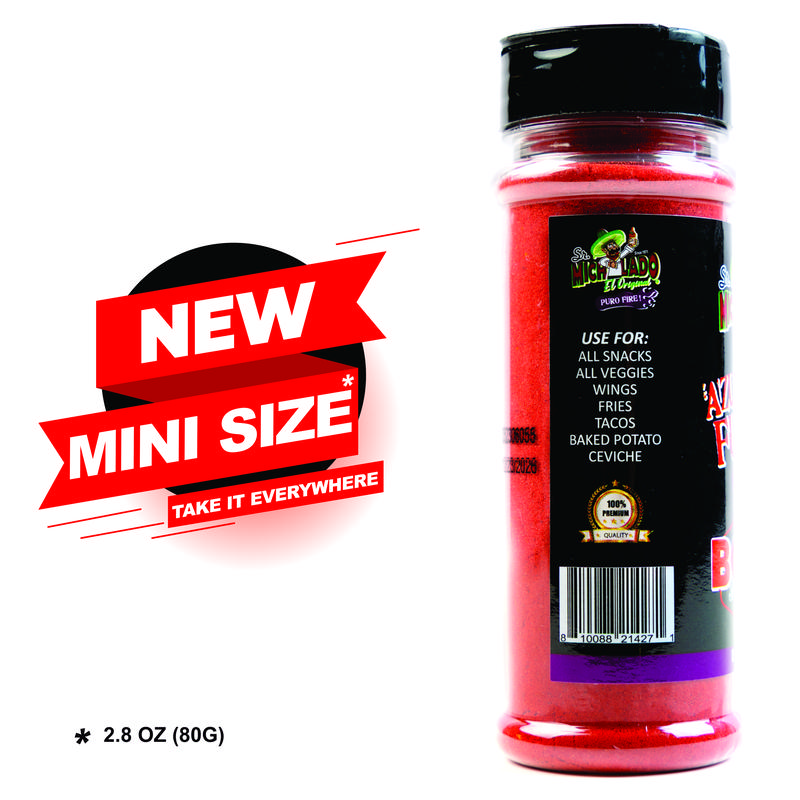 COMBO Salsa Bold & Mini Bold - Azu-Mecha Furia BOLD - Spice & Spicy - Sr. Michelado - 1 Salsa 5oz Azu-Mecha Furia BOLD & 1 MINI Size 2.8oz Azu-Mecha Furia BOLD Snack Seasoning