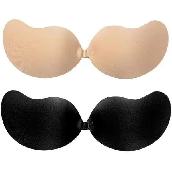 2 PCS Super Sticky Push Up Bras Strapless Backless Breast Lift Bras for Women Wedding Dresses Reusable