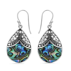 Shop LC Stylish Dangle Drop Earrings 925 Sterling Silver Abalone Shell Fashion Beach Jewelry Unique Costume Jewelry for Women Birthday Gifts for Women