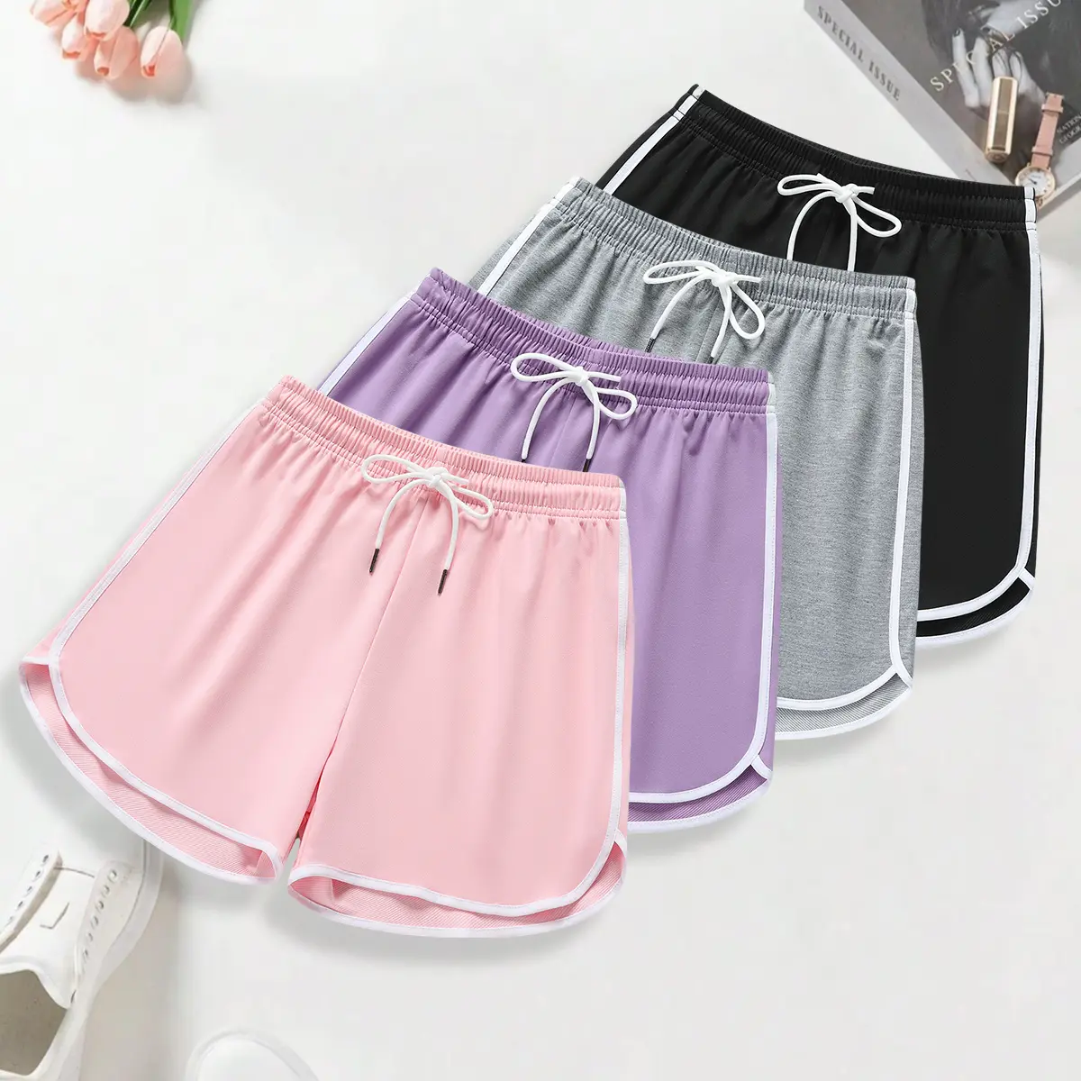 Pink - Purple - Light Gray - Black