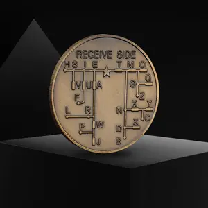 Morse Code Commemorative Coin, Creative Electroplated Coin, Art Creative Gift for Wireless Enthusiasts