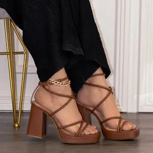 Square toe ankle strap high heels, comfortable cushioned insoles, fashionable party high heels, elegant women's night out shoes