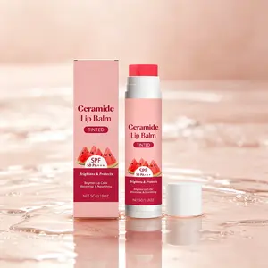 Tinted Lip Balm with Ceramide – SPF 50 PA+++ – Brightens Lip Color & Protects from Sun – Moisturizes & Nourishes Dry Lips – Natural Sheer Tint – Daily SPF Lip Care