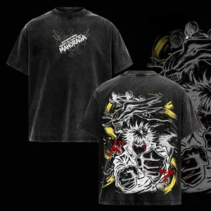 valentine shirts Megumi Fushiguro x Mahoraga T-Shirt – Vintage Washed Oversized Jujutsu Kaisen Anime Graphic Tee, Culling Game Arc Inspired Streetwear, Soft Cotton Unisex Apparel, Gift for JJK Fans