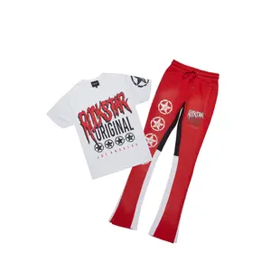 Wizzurd Red T-Shirt/Stacked Flare Pant Set