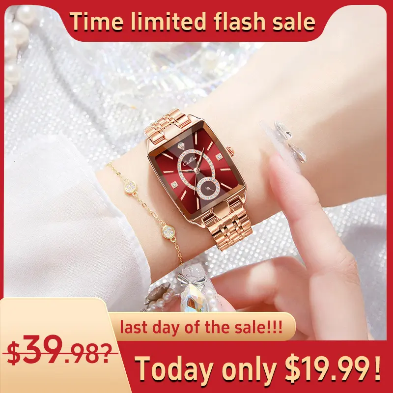 2025 Women's Watch: Featuring an Ins-Style Minimalist Design, it comes with a water-resistant function and an adjustable strap. Its elegant and stylish appearance combines practicality, making it an excellent choice whether for daily wear or as a gift.