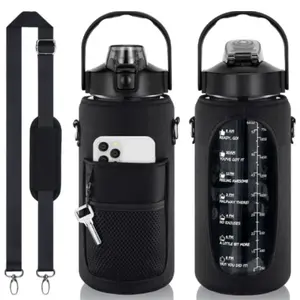 Bottle Cover Sleeve with CellPhone Holder, Key Holder and Credit Card/Cash Holder Drinkware Insulated Tumbler Mug Portable Coffee Stylish