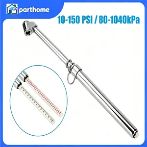 150PSI Heavy Duty Tire Air Pressure Gauge Dual Head for Car Truck RV 10-150 PSI Easy Read Clear Scale Zinc Alloy Stainless Steel