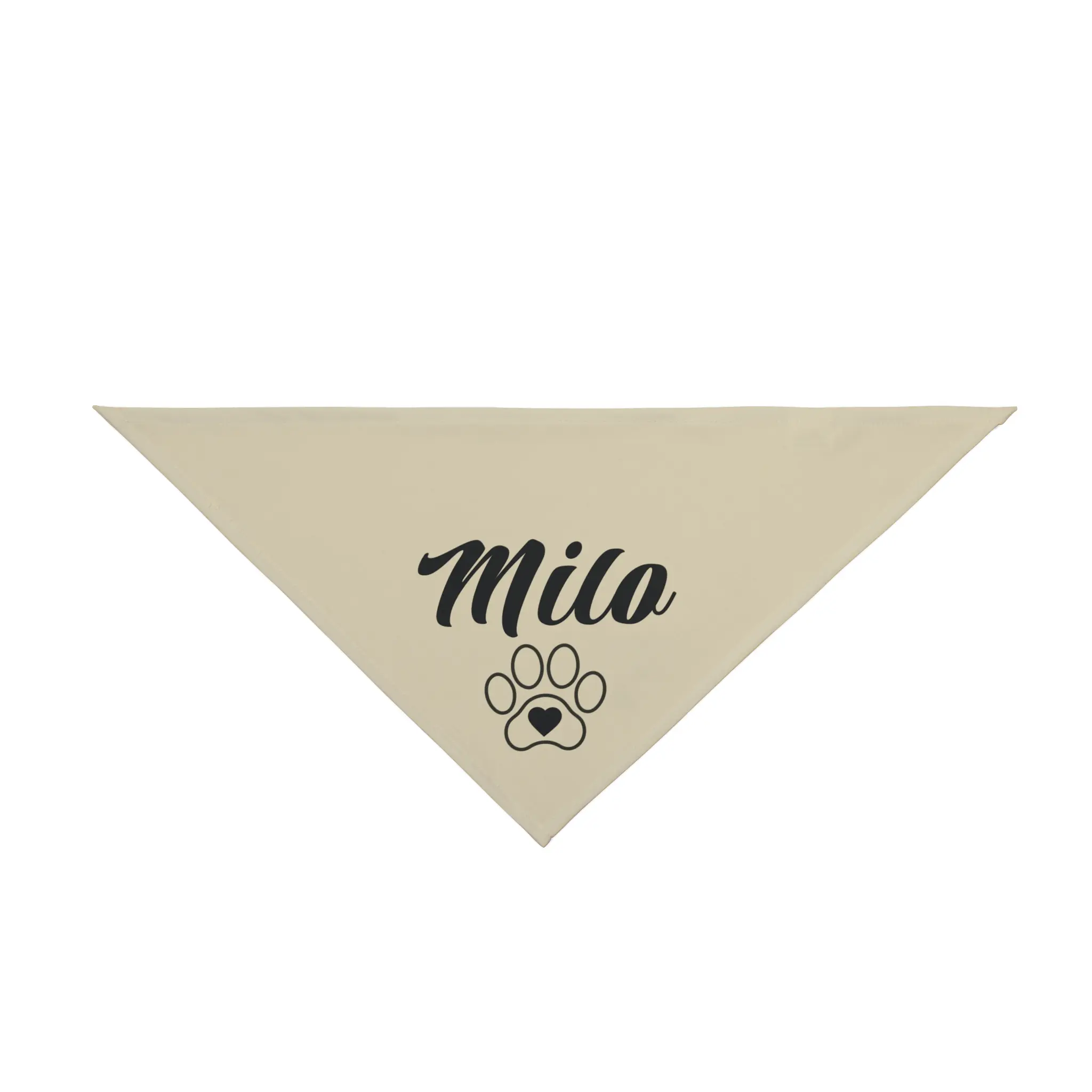 VAWT Merch Personalized Dog Bandana - Custom Name Beige Pet Bandana