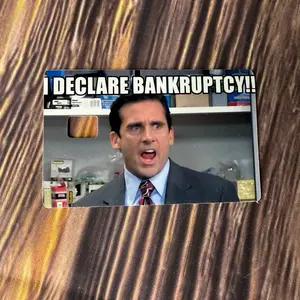 Funny bankruptcy credit card skin sticker decal