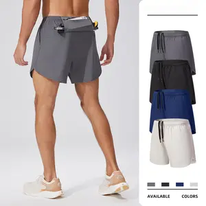 Men's Quick Dry Athletic Shorts with Zipper Pockets 5" Inseam Breathable Running Shorts for Trail Gym Workout Track Field Summer Lightweight Performance Training Gear