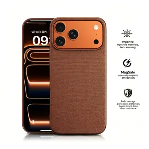 Premium Textured Woven MagSafe Case for iPhone 17 16 15 14 13 Pro Max & 17 Air, Sleek Hollow Out Protective Cover for Daily Business & Minimalist Gift for men and women