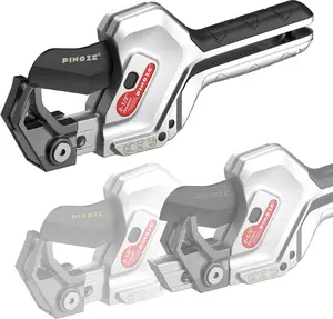 PINOZE PVC Pipe Cutter – 3 Gear Adjustable Ratchet Cutter Cuts up to 2-1/2" with SK5 Blade