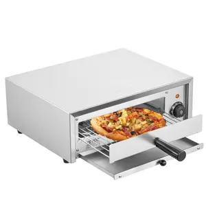 VEVOR Electric Pizza Oven 12-inch 1500W 122-662℉ Temp Range Removable Crumb Tray