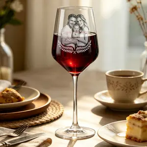 Custom Wine Glass Gift – Personalized Laser Engraved Glass for Birthdays, Anniversaries & Holidays