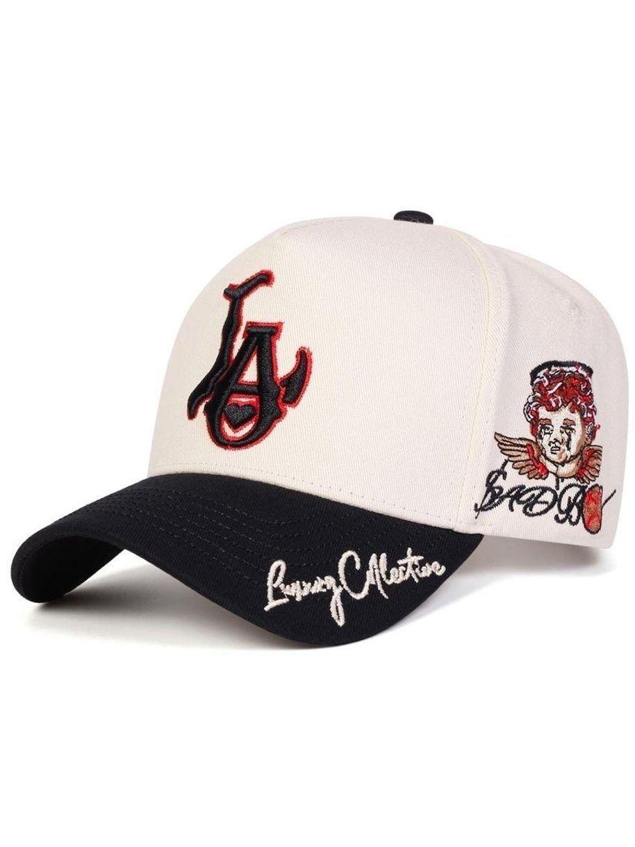 Unisex La Heart Five-Panel Baseball Cap, Adjustable Snapback Cap Sun Protection Casual Hat for Spring & Fall, Outdoor Travel Beach Vacation