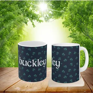 Personalized Irish Shamrock Ceramic Mugs 11oz