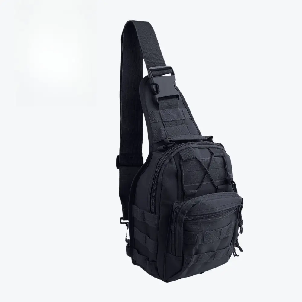 Tactical Compact EDC Crossbody, Vintage Canvas Messenger Bag, Hidden Shoulder Strap Chest Bag, fanny pack, Adjustable, Multi-functional for Shooting, Hiking, Traveling Sling Bags for Men and Women