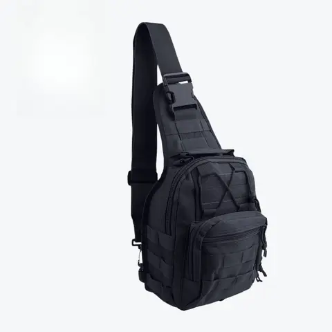 Tactical Compact EDC Crossbody, Vintage Canvas Messenger Bag, Hidden Shoulder Strap Chest Bag, fanny pack, Adjustable, Multi-functional for Shooting, Hiking, Traveling Sling Bags for Men and Women