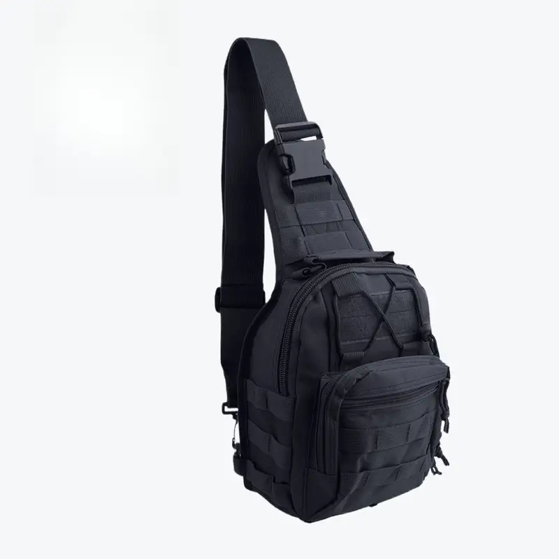 Tactical Compact EDC Crossbody, Vintage Canvas Messenger Bag, Hidden Shoulder Strap Chest Bag, fanny pack, Adjustable, Multi-functional for Shooting, Hiking, Traveling Sling Bags for Men and Women
