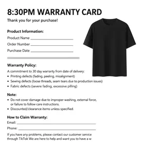 5-1 Unisex 180g 100% cotton T-shirts and hooded sweatshirts, fast shipping, after-sales card.