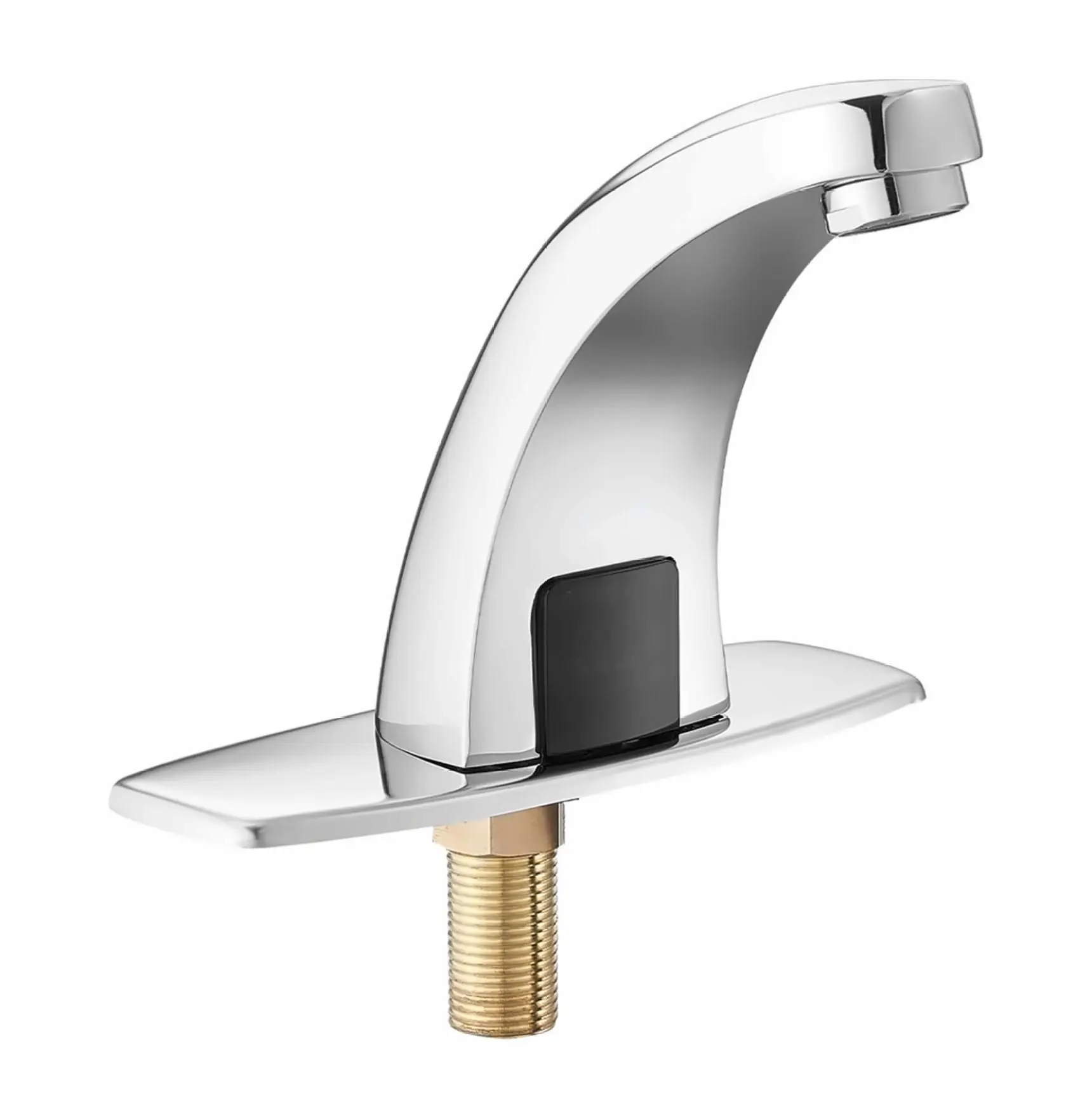 Touchless Bathroom Sink Faucet - Automatic Sensor Faucet with Hole Cover, Battery Operated, /Cold Water - Chrome Default