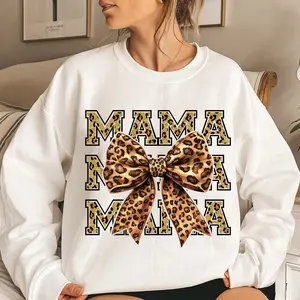 Mama Camo Coquette Bow Sweatshirt, Mama Camo Girls Bow Shirt, Retro Hunting Shirt Gift For Women, Gift For Mother Day