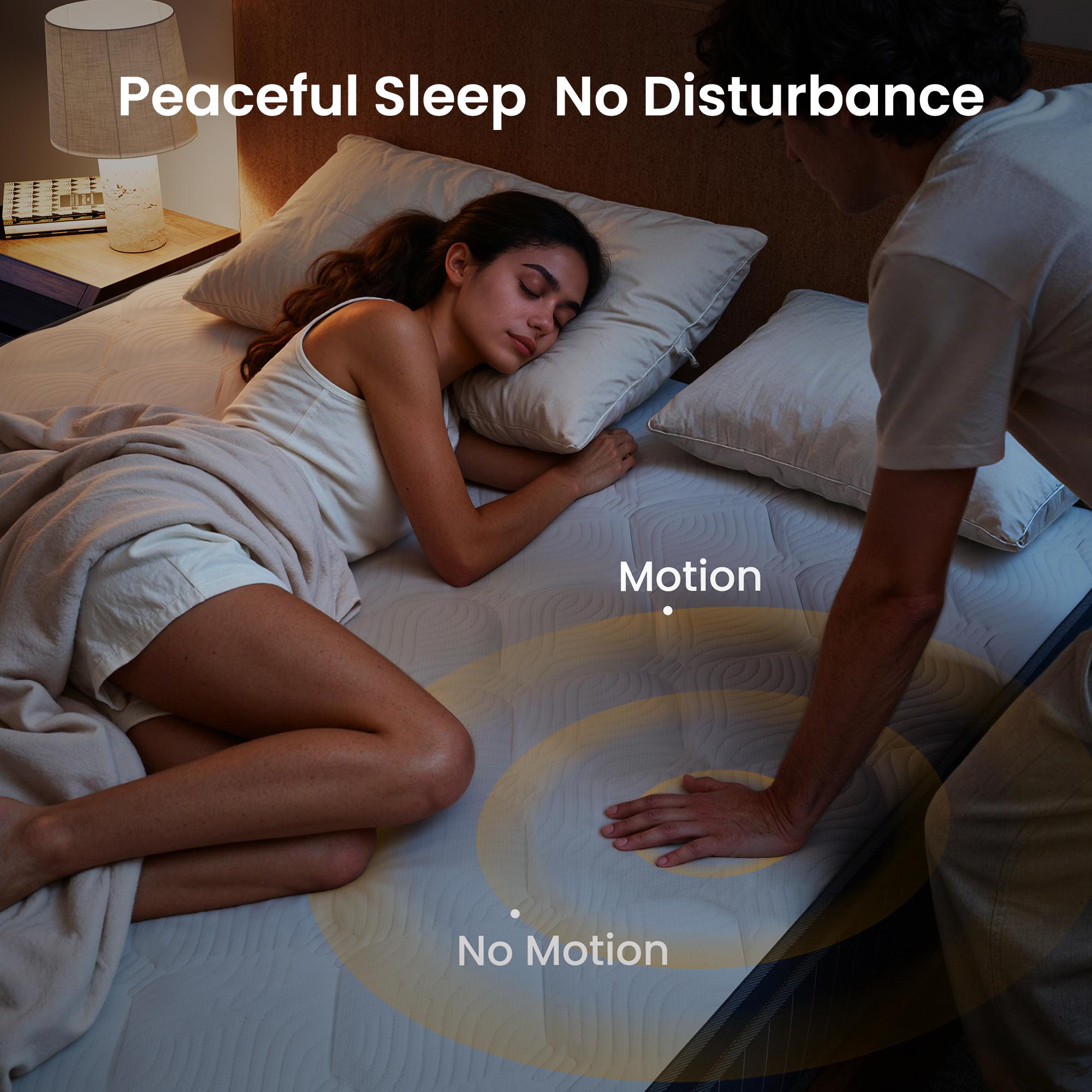 Ergonomic Hybrid Mattress - 10-12 Inch Medium Firm Bed, Fiberglass Free, Targeted Back & Neck Support, Superior Edge Support for No Sinking, Breathable & Motion Isolation for Deep Sleep