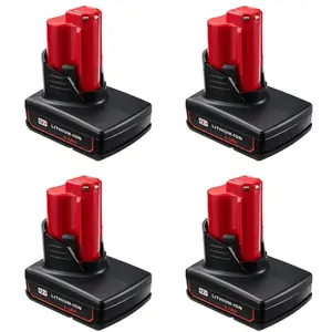 6500mAh 12V Lithium-ion Battery for Milwaukee ∧∧-12 48-11-2401 48-11-2412 48-11-2411 48-11-2420 48-11-2410 Cordless Tools Replacement Pack