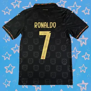 2026 World Cup Portugal National Team No. 7 Ronaldo Black Special Edition Short-Sleeve Soccer Jersey