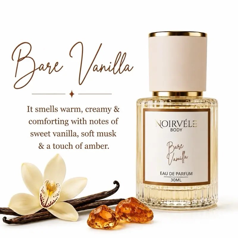 Women's Phthalate-Free Paraben-Free Eau De Parfum (EDP) - Warm Vanilla Sugar & Natural Vanilla Scents, Cozy Amber Musk, Long-Lasting Feminine Fragrance, Everyday Wear, 30ML (1.01 fl oz) 30 ml Bottle