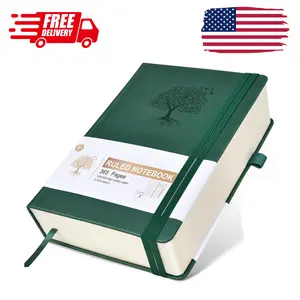 Lined Journal Notebook -365 Pages A5 Thick Journals for Writing Ruled Notebook 100Gsm Lined Paper( 5.75'' X 8.38'' Green)