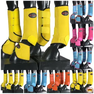 HILASON L M S Horse Front Rear Hind Leg Sport Boots & Bell 6 Pack | Jumping