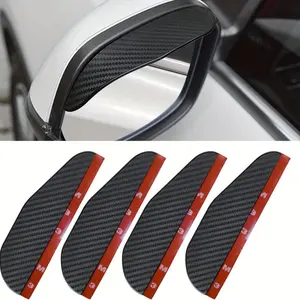 2pcs rearview mirror sunshades, carbon fiber textured thickened rain-proof panels, sunshades, suitable for Audi, BMW, Mercedes-Benz, Volkswagen, Toyota. Suitable for rain protection, snow protection and sun protection.