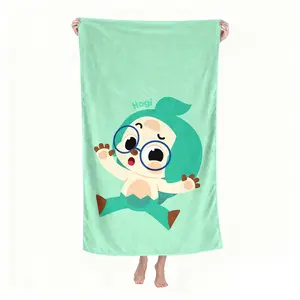 This Pinkfong beach towel, soft texture, beach blanket, Design beach towel, lightweight sand blanket for travel, swimming pool, surfing, yoga, camping, Absorbent Breathable, Christmas, Holidays