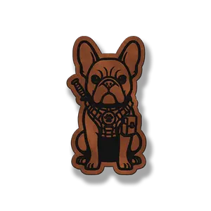 Tactical Frenchie Dog Patch – Leatherette Morale Patch
