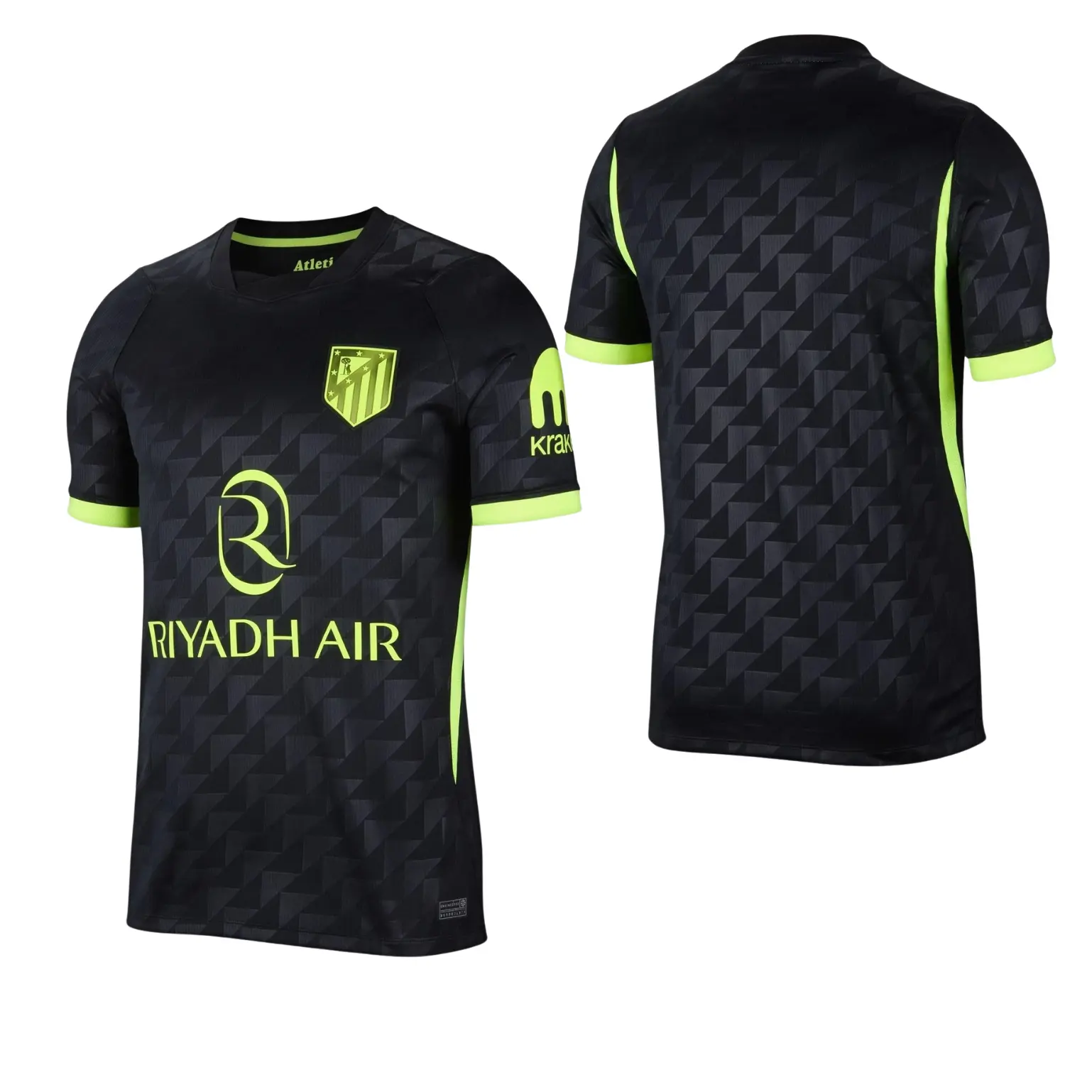 FULL LOGO Black Neon Geometric Soccer Jersey, Short Sleeve American League Football Shirt, Unisex Match Day Fan Top and Premium Training Sportswear for Men and Women