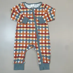baby clothes boy zip romper plaid newborn winter romper baby stuff newborn gift