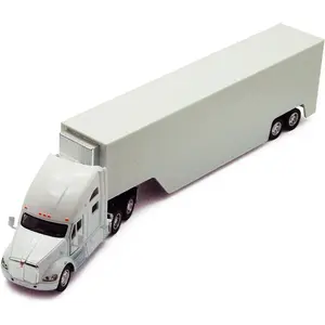 Kenworth T700 Container Truck 1:68 Die Cast Metal Model Toy Truck White