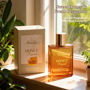 Roxelis Perfume for Men and Women, 50ML Honey Bergamot Eau De Parfum, Clean & Sweet Aroma, Cruelty-Free & Refillable, Unisex Fragrance