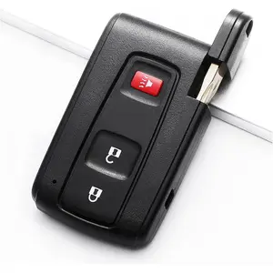 Key Fob Cover Fit for 2004-2009 Toyota Prius, Key Fob Replacement Shell Keyless Entry with Blank Key, Key Fobs Case 3 Button(MOZB31EG, MOZB21TG)